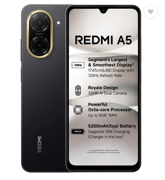 REDMI A5 (Just Black, 128 GB)  (4 GB RAM)
