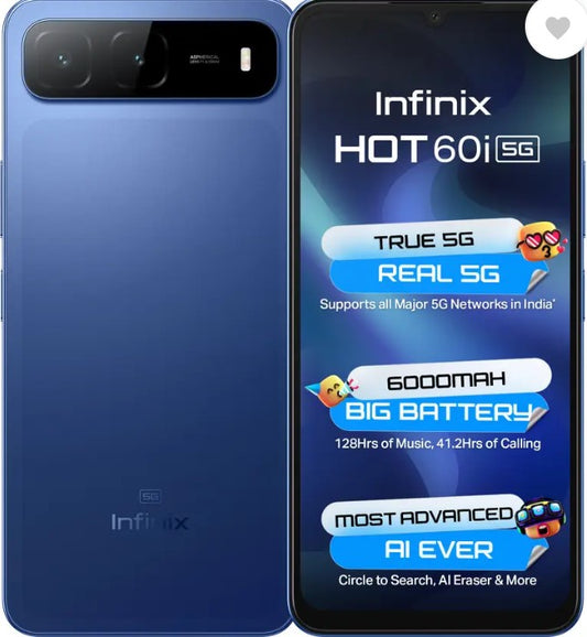 Infinix HOT 60i 5G (Shadow Blue, 128 GB)  (4 GB RAM)