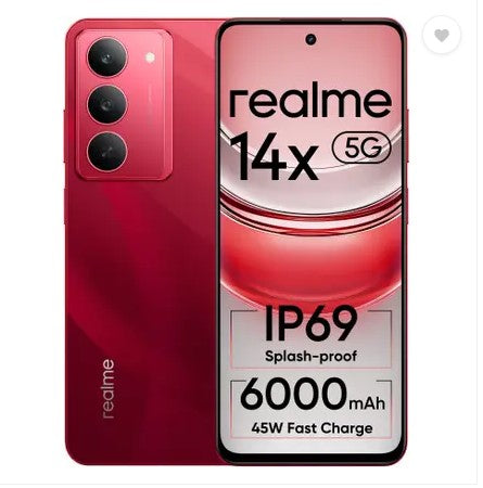 realme 14x 5G (Jewel Red, 128 GB)  (8 GB RAM)