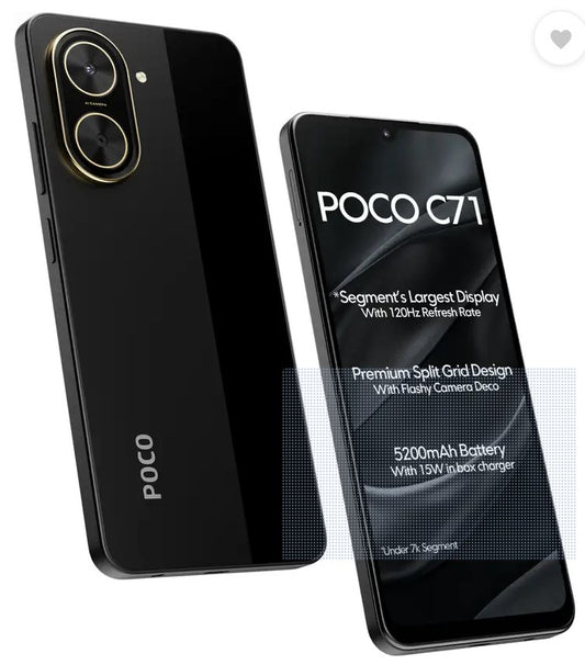 POCO C71 (Power Black, 128 GB)  (6 GB RAM)