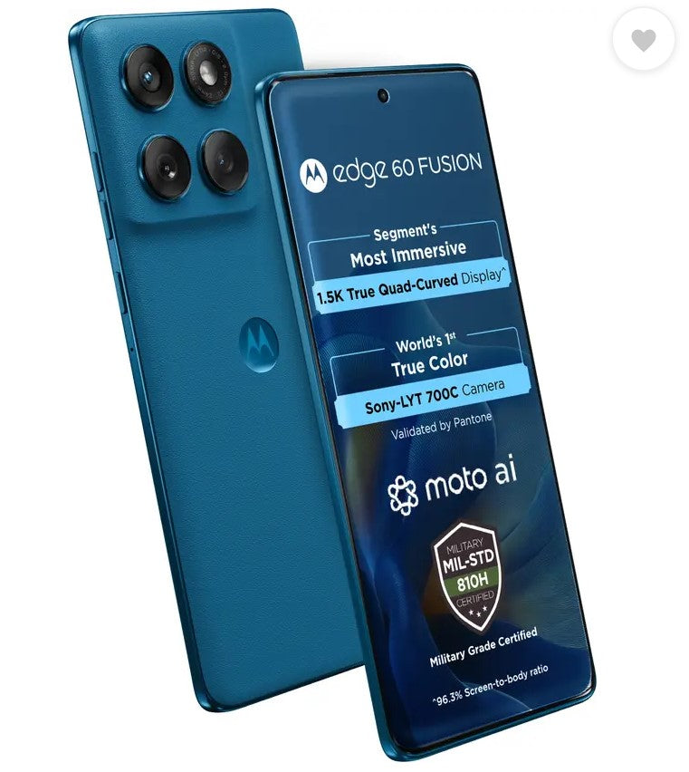 MOTOROLA Edge 60 Fusion 5G (PANTONE Mykonos Blue, 256 GB)  (8 GB RAM)