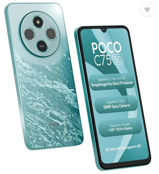 POCO C75 5G (Aqua Bliss, 64 GB)  (4 GB RAM)