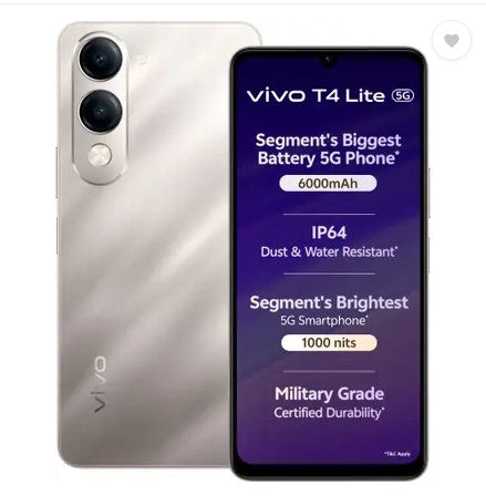 vivo T4 Lite 5G Charger in the Box (Titanium Gold, 256 GB)  (8 GB RAM)