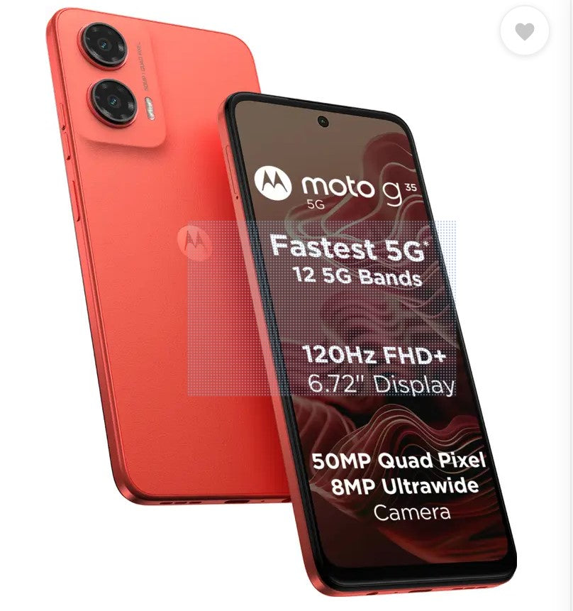MOTOROLA g35 5G (Guava Red, 128 GB)  (4 GB RAM)