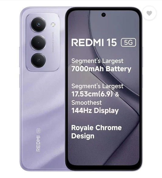 REDMI 15 5G (Sandy Purple, 128 GB)  (6 GB RAM)