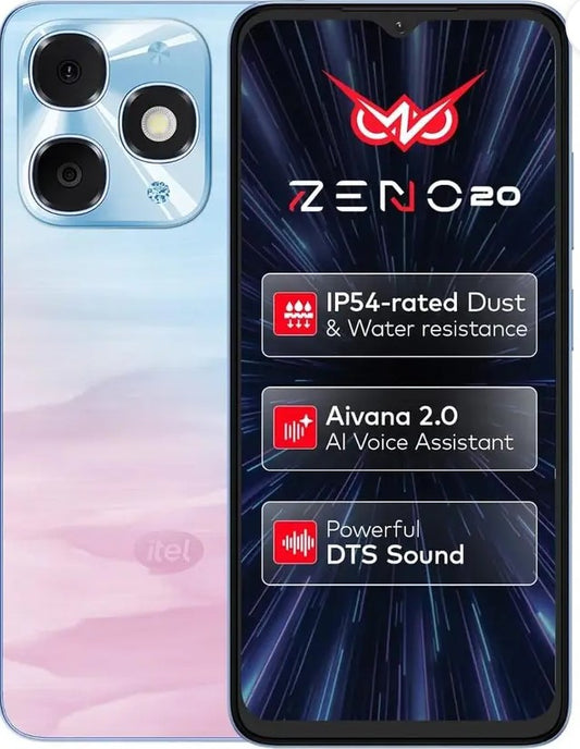 itel Zeno 20 (Aurora Blue, 128 GB)  (4 GB RAM)