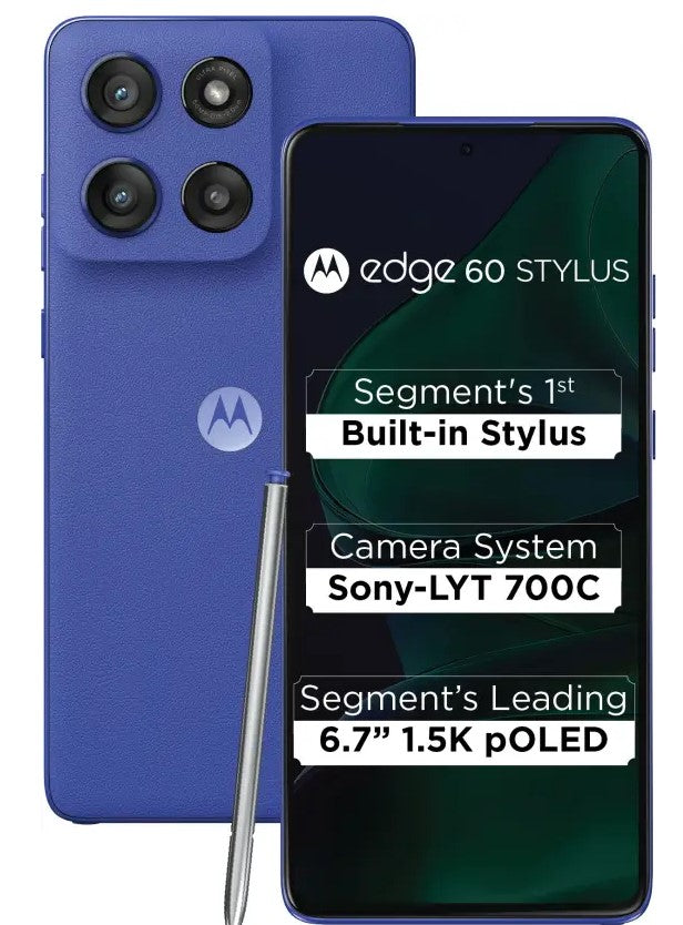 MOTOROLA Edge 60 Stylus (PANTONE Surf the Web, 256 GB)  (8 GB RAM)