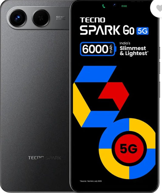 Tecno Spark Go 5G (Ink Black, 128 GB)  (4 GB RAM)