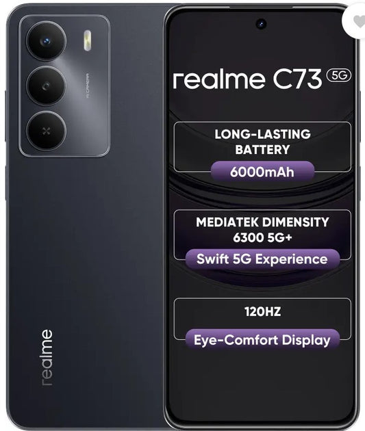 realme C73 5G (Onyx Black, 128 GB)  (4 GB RAM)