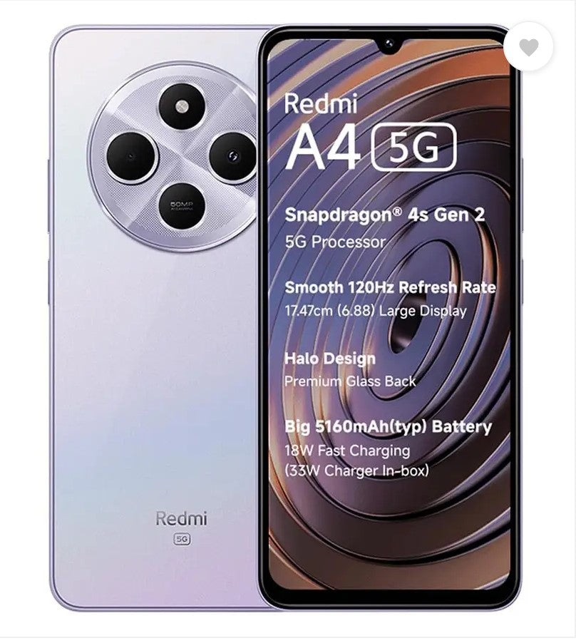 REDMI A4 (Sparkle Purple, 128 GB)  (4 GB RAM)
