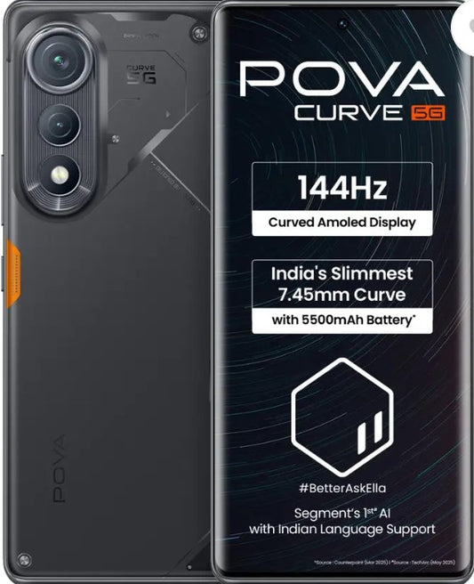 Tecno Pova Curve 5G (Geek Black, 128 GB)  (8 GB RAM)