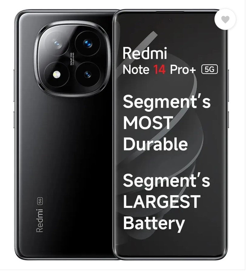 REDMI Note 14 Pro+ 5G (Titan Black, 128 GB)  (8 GB RAM)