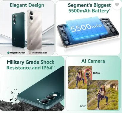 vivo Y19e (Majestic Green, 64 GB)  (4 GB RAM)