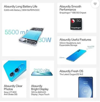 OnePlus Nord CE4 lite 5G (ULTRA ORANGE, 128 GB)  (8 GB RAM)