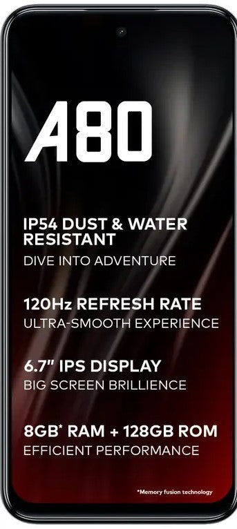 itel A80 (Sandstone Black, 128 GB)  (4 GB RAM)