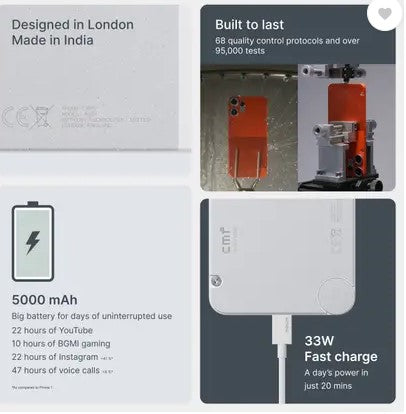 CMF by Nothing Phone 2 Pro (White, 256 GB)  (8 GB RAM)