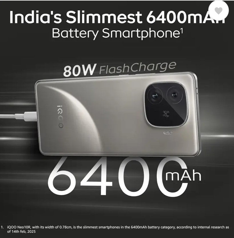 IQOO Neo 10R 5G (MoonKnight Titanium, 128 GB)  (8 GB RAM)