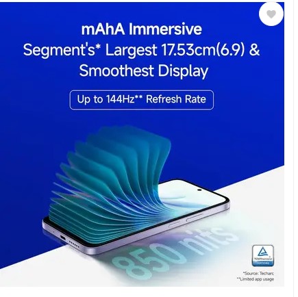 REDMI 15 5G (Frosted White, 128 GB)  (6 GB RAM)