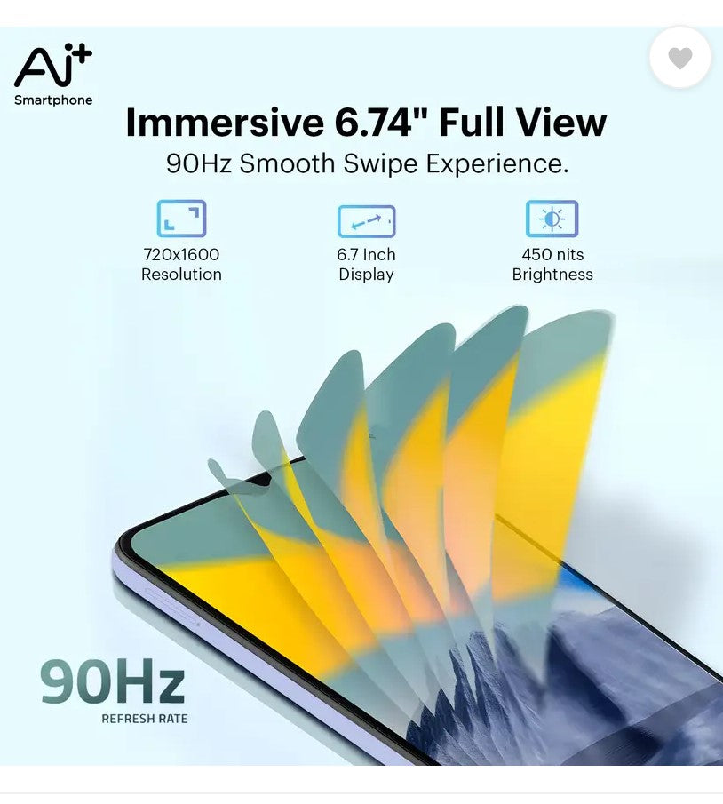 Ai+ Pulse (Purple, 64 GB)  (4 GB RAM)