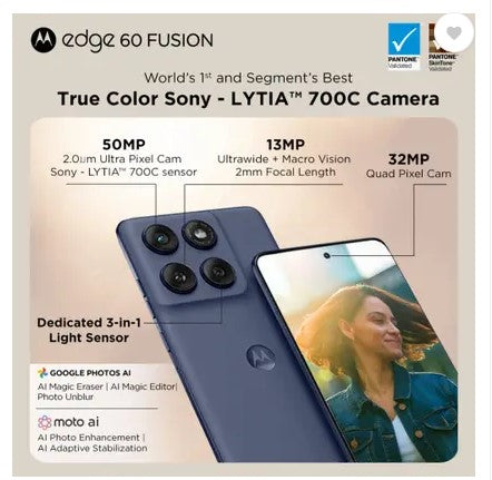 MOTOROLA Edge 60 Fusion 5G (PANTONE Slipstream, 256 GB)  (8 GB RAM)