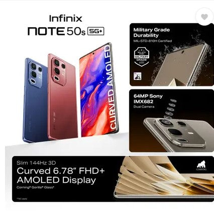 Infinix NOTE 50s 5G+ 45W Charger In the Box & AI (Mystic Plum, 128 GB)  (6 GB RAM)