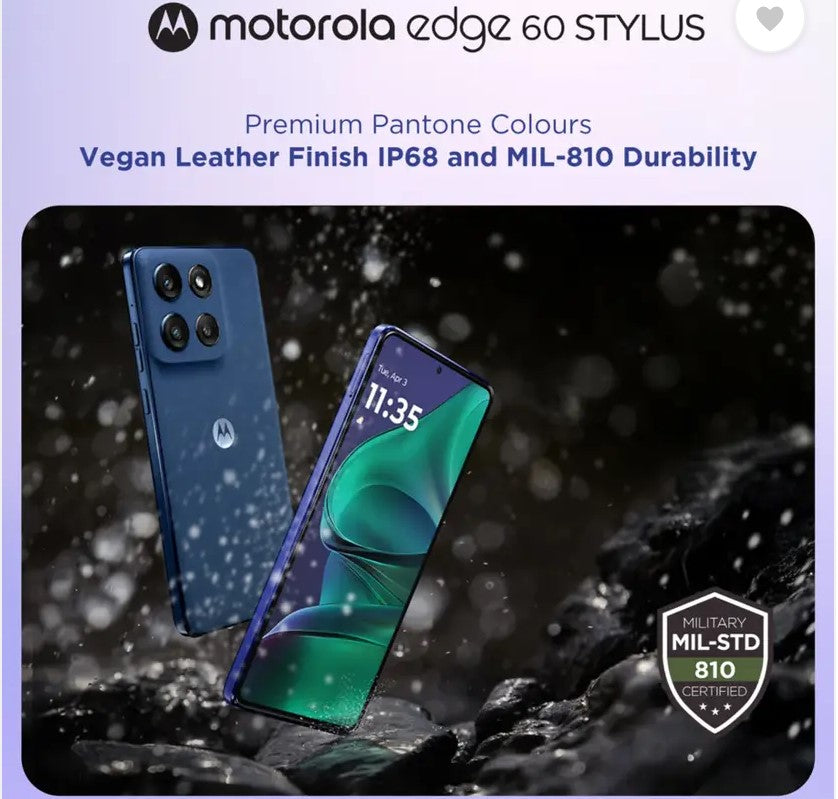 MOTOROLA Edge 60 Stylus (PANTONE Surf the Web, 256 GB)  (8 GB RAM)