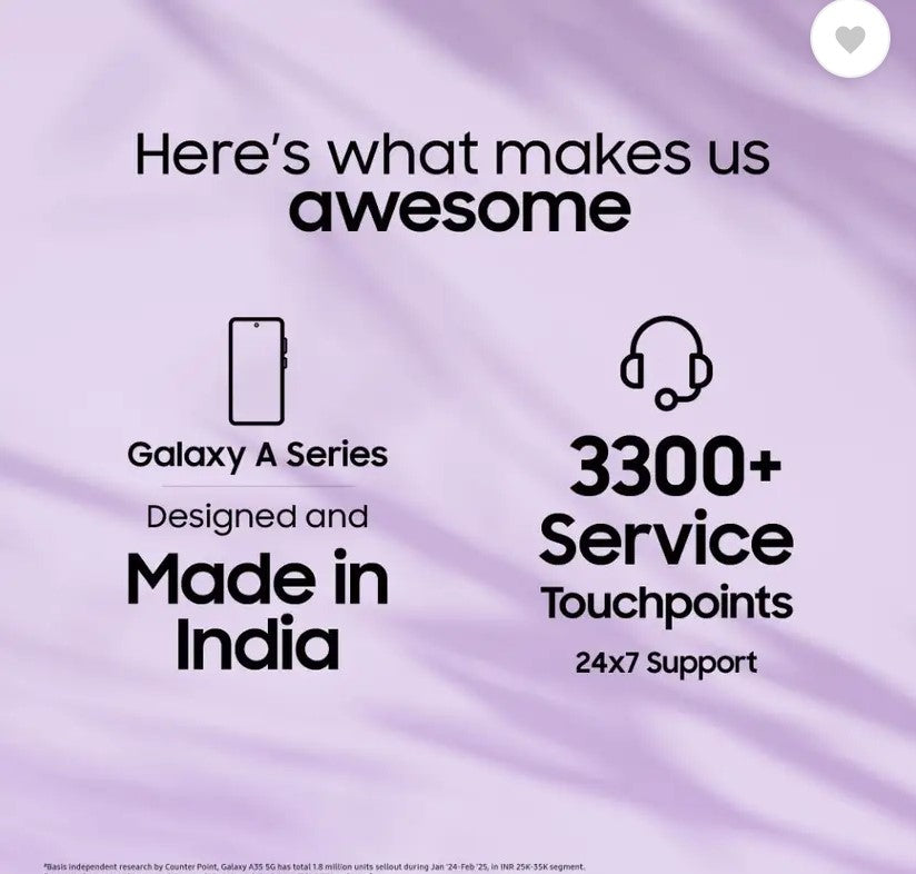 Samsung Galaxy A35 5G (Awesome Lilac, 128 GB)  (8 GB RAM)