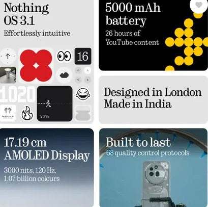 Nothing Phone (3a) Pro (Grey, 128 GB)  (8 GB RAM)