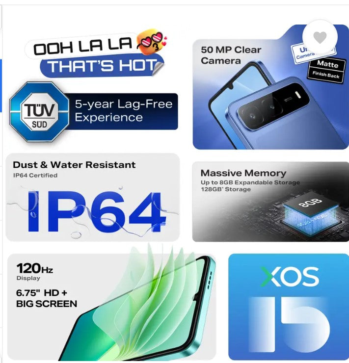 Infinix HOT 60i 5G (Shadow Blue, 128 GB)  (4 GB RAM)